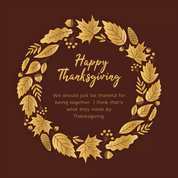 happy thanksgiving Instagram Post template