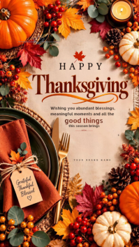 Brown Thanksgiving Instagram Story Template