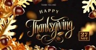 Happy Thanksgiving elegant design Facebook Shared Image template