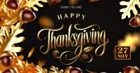Happy Thanksgiving elegant design Imagen Compartida en Facebook template