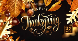Happy Thanksgiving elegant design Facebook Shared Image template