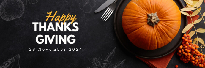Happy Thanksgiving Email Header Template | PosterMyWall