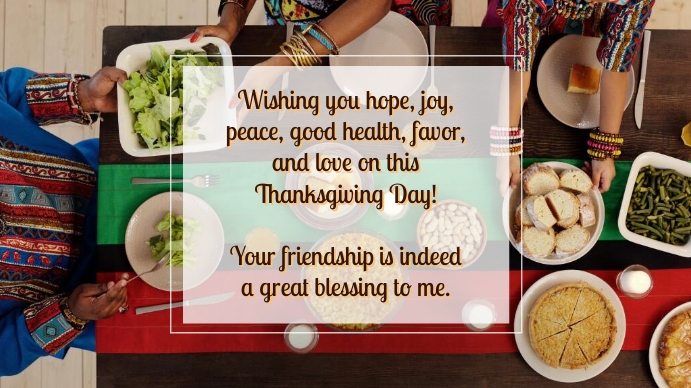 Happy Thanksgiving Facebook banner Ekran reklamowy (16:9) template