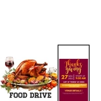 happy thanksgiving food drive Wpis na Instagrama template