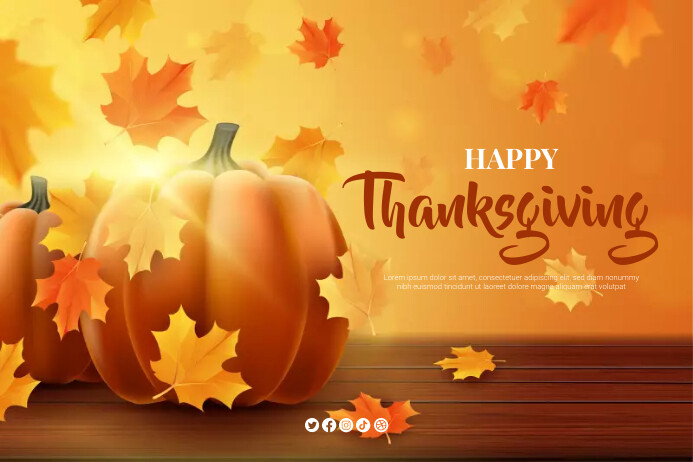 Plantilla de Happy Thanksgiving Greeting Poster | PosterMyWall