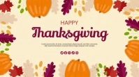 Happy Thanksgiving Greeting Video Post Affichage numérique (16:9) template