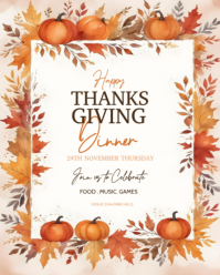 Happy Thanksgiving Instagram Portrait template