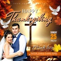Thanksgiving Church Event Instagram Post Template