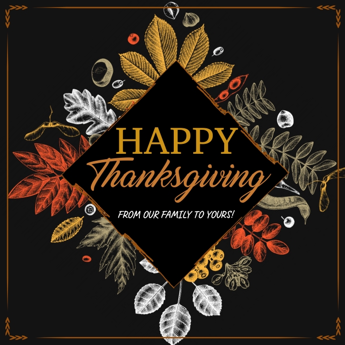 Happy thanksgiving instagram post Instagram-Beitrag template