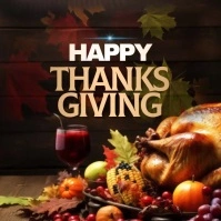HAPPY THANKSGIVING INSTAGRAM POST Template Persegi (1:1)