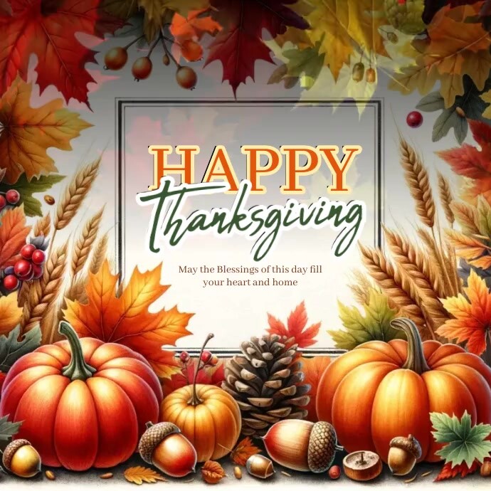 HAPPY THANKSGIVING INSTAGRAM POST Template PosterMyWall