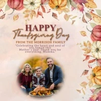 Happy Thanksgiving instagram square post Template