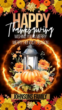 Happy Thanksgiving Instagram Story Post template