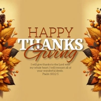 HAPPY THANKSGIVING INSTAGRAM STORY POST Square (1:1) template