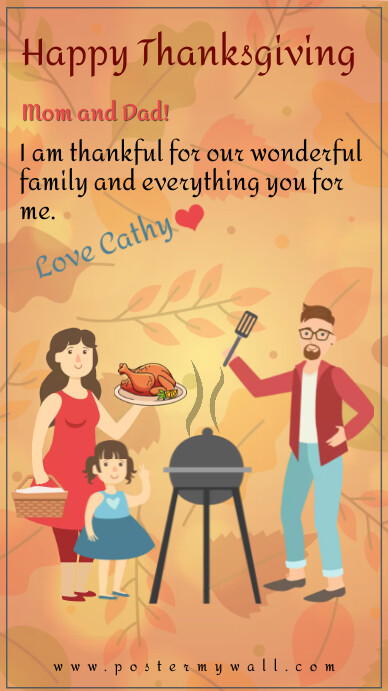 Happy Thanksgiving letter, Greeting Card Indaba yaku-Instagram template