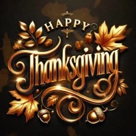 Happy Thanksgiving message Instagram na Post template
