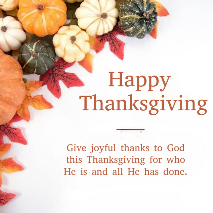 Modèle Happy Thanksgiving message | PosterMyWall