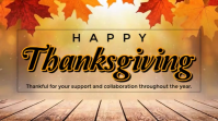 Happy Thanksgiving Office Greeting Template – Warm Corporate Appreciation Message Digital Display (16:9)