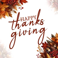 HAPPY THANKSGIVING ONLINE DESIGN TEMPLATE Square (1:1)