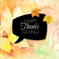 Happy Thanksgiving Online Greeting Card Square (1:1) template