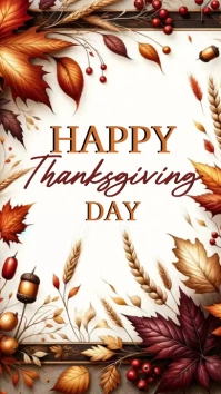 Happy Thanksgiving online greeting template Instagram Story