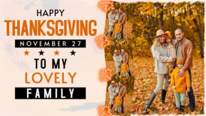 Blanco Thanksgiving Family Celebration Miniatura de YouTube Template