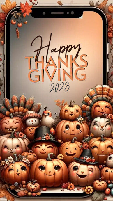 HAPPY THANKSGIVING POST DESIGN TEMPLATE Instagram Story