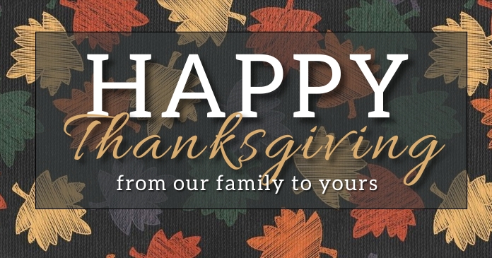 happy thanksgiving postcard TEMPLATE Imagen Compartida en Facebook