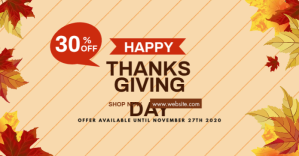 happy thanksgiving sales facebook post advert template