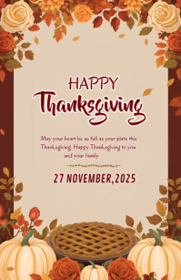 Happy Thanksgiving template 2025 Tabloid