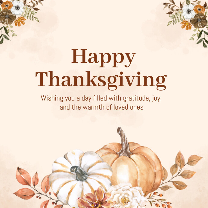 happy thanksgiving template PosterMyWall