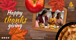 Happy Thanksgiving Thumbnail Изображение, которым поделились на Facebook template