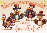 Happy Thanksgiving Turkey Brothers From all o A6 template