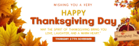 Happy Thanksgiving Twitter Banner. template