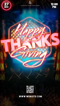 Happy Thanksgiving Video Design Template Instagram Story