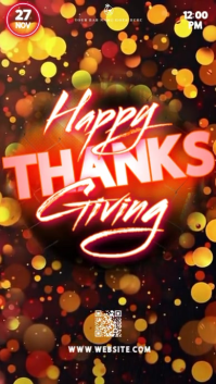 Happy Thanksgiving Video Design Template Instagram Story