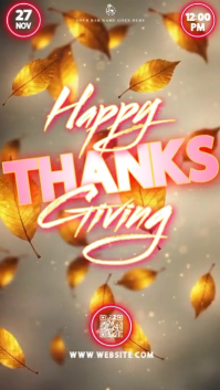 Happy Thanksgiving Video Design Template Instagram Story