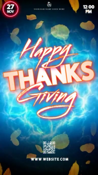 Happy Thanksgiving Video Design Template Instagram Story