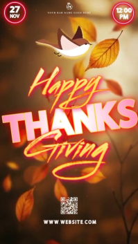 Happy Thanksgiving Video Design Template Instagram Story