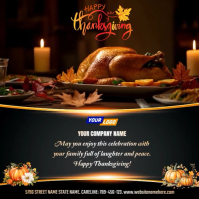 Happy Thanksgiving Video Greeting Card Isikwele (1:1) template