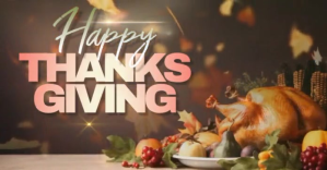 HAPPY THANKSGIVING VIDEO POST FREE Facebook Shared Image template