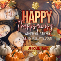 Marrone Thanksgiving Greeting Instagram Plasing Template