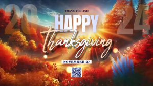 Brązowy Thanksgiving Celebration 2024 Thumbnail sa YouTube Template
