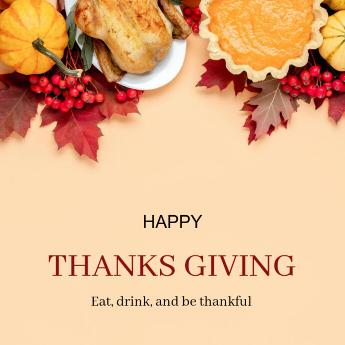 Happy things giving Message Instagram template
