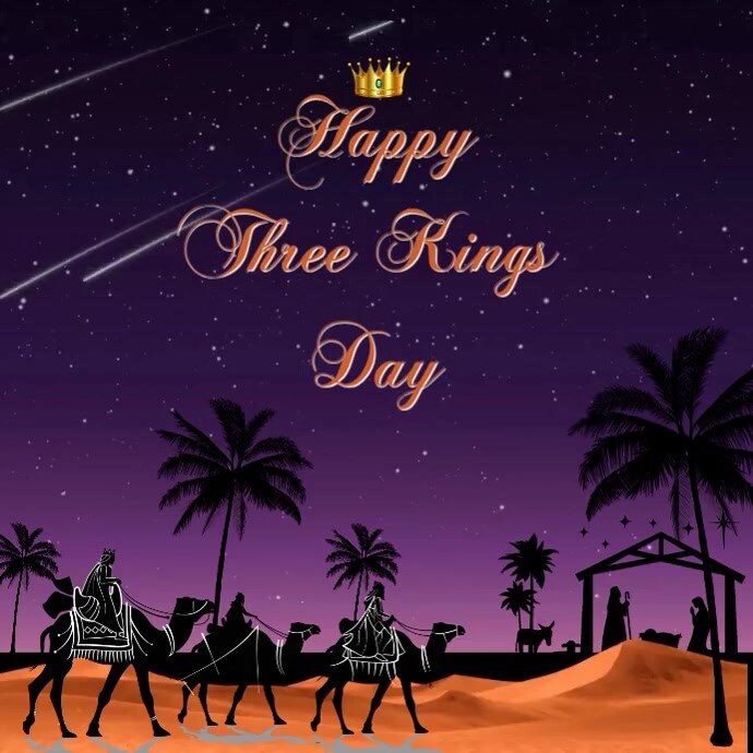 Happy Three Kings Day Video Flyer Template PosterMyWall