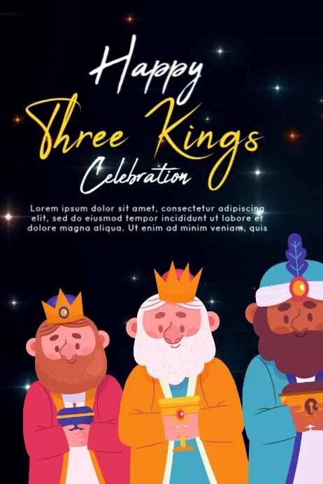 3 Kings Display Example Happy Three Kings Video Template | PosterMyWall