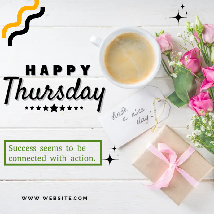 Happy Thursday Greeting Template | PosterMyWall
