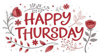 Happy Thursday Greetings for Positive Vibes Pagtatanghal (16:9) template