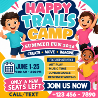 Happy Trails Summer Camp Flyer Instagram-opslag template