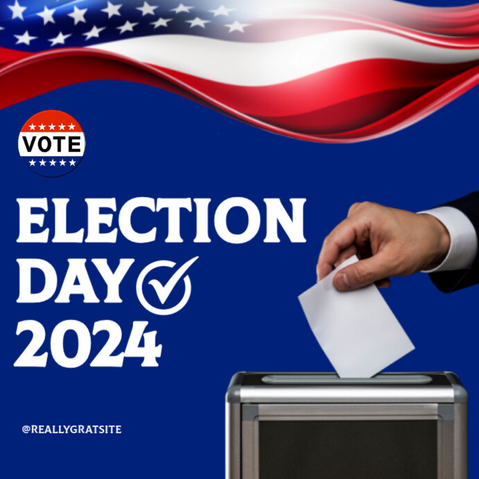 Happy USA Election Day 2024 Flyer Template PosterMyWall